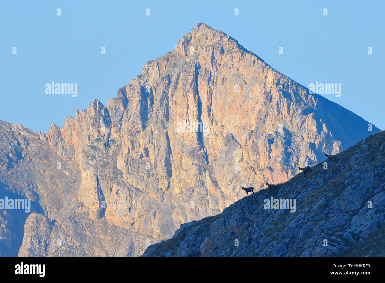 Alpen, Frankreich, Erosion, Einstellung, Sonne, Verwitterung, Felsen, Berge, Sonnenuntergang, Breite, Stockfoto