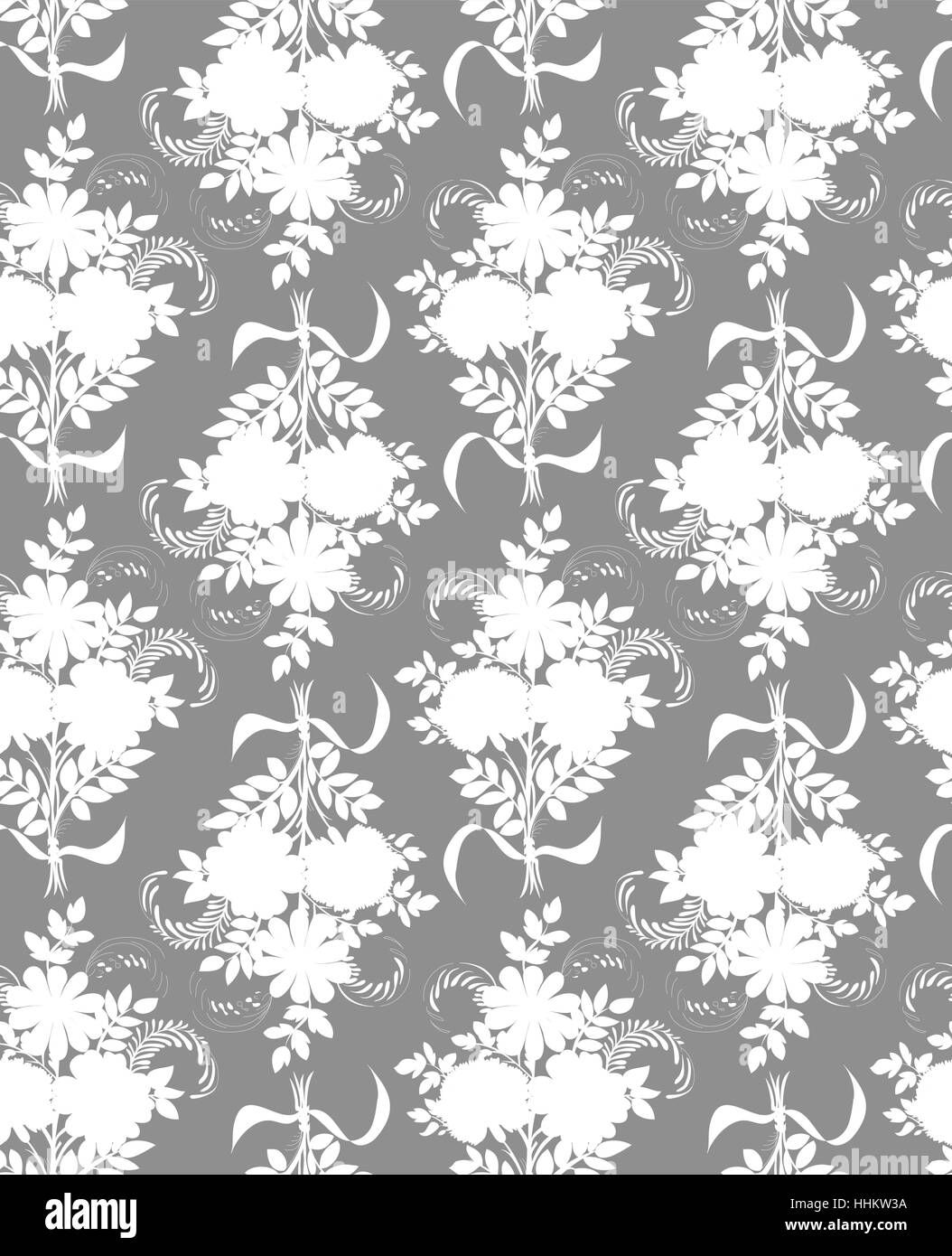 Vektor Musterdesign. Hintergrund für Stoffe, Textilien, Papier, Tapete, Webseiten, Hochzeits-Einladungen. Vintage-Stil. Florale ornamentale grau Stock Vektor