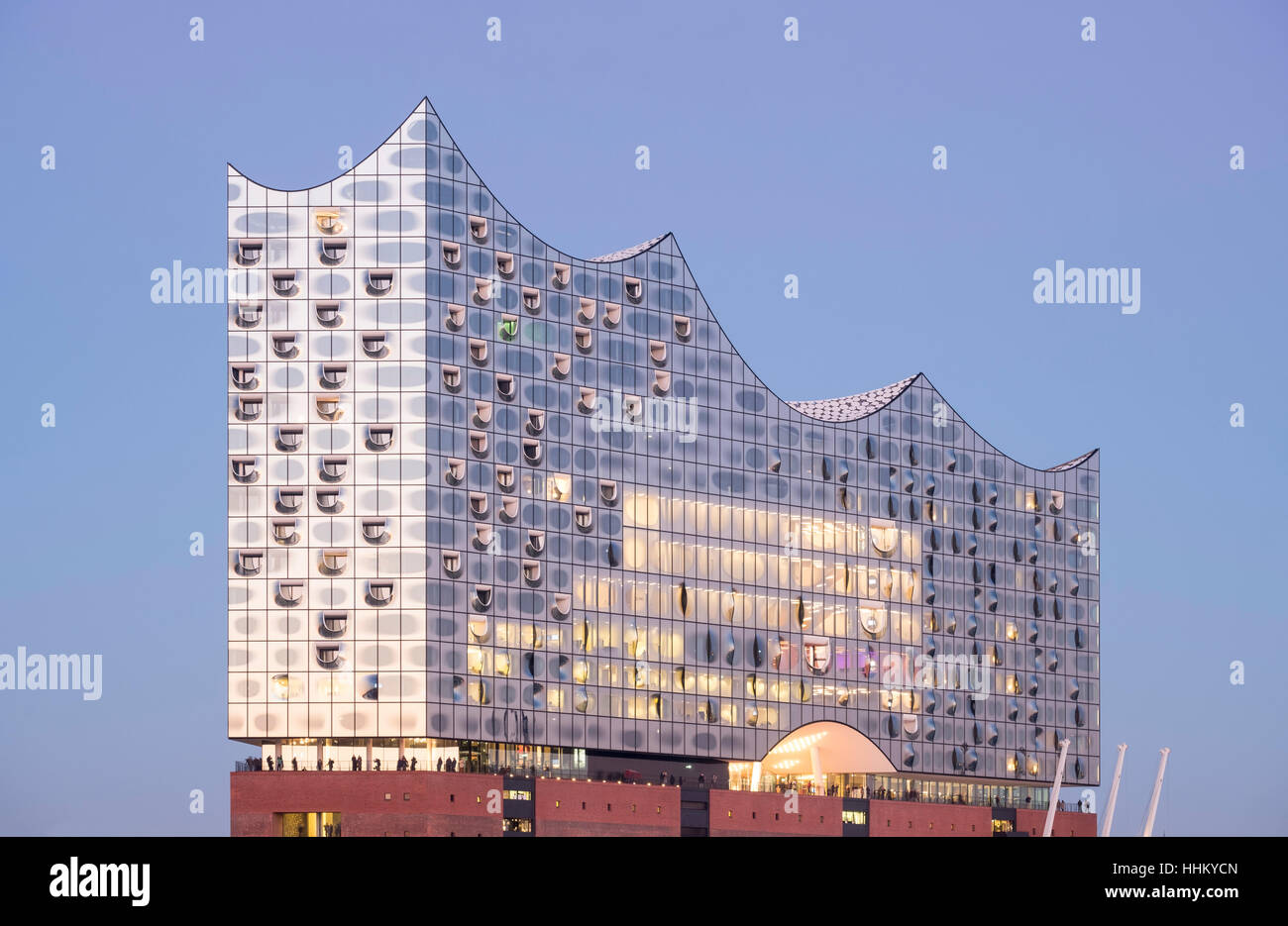 Elbphilharmonie, Hamburg, Deutschland; Ansicht des neuen Opernhauses der Elbphilharmonie in Hamburg, Deutschland. Stockfoto