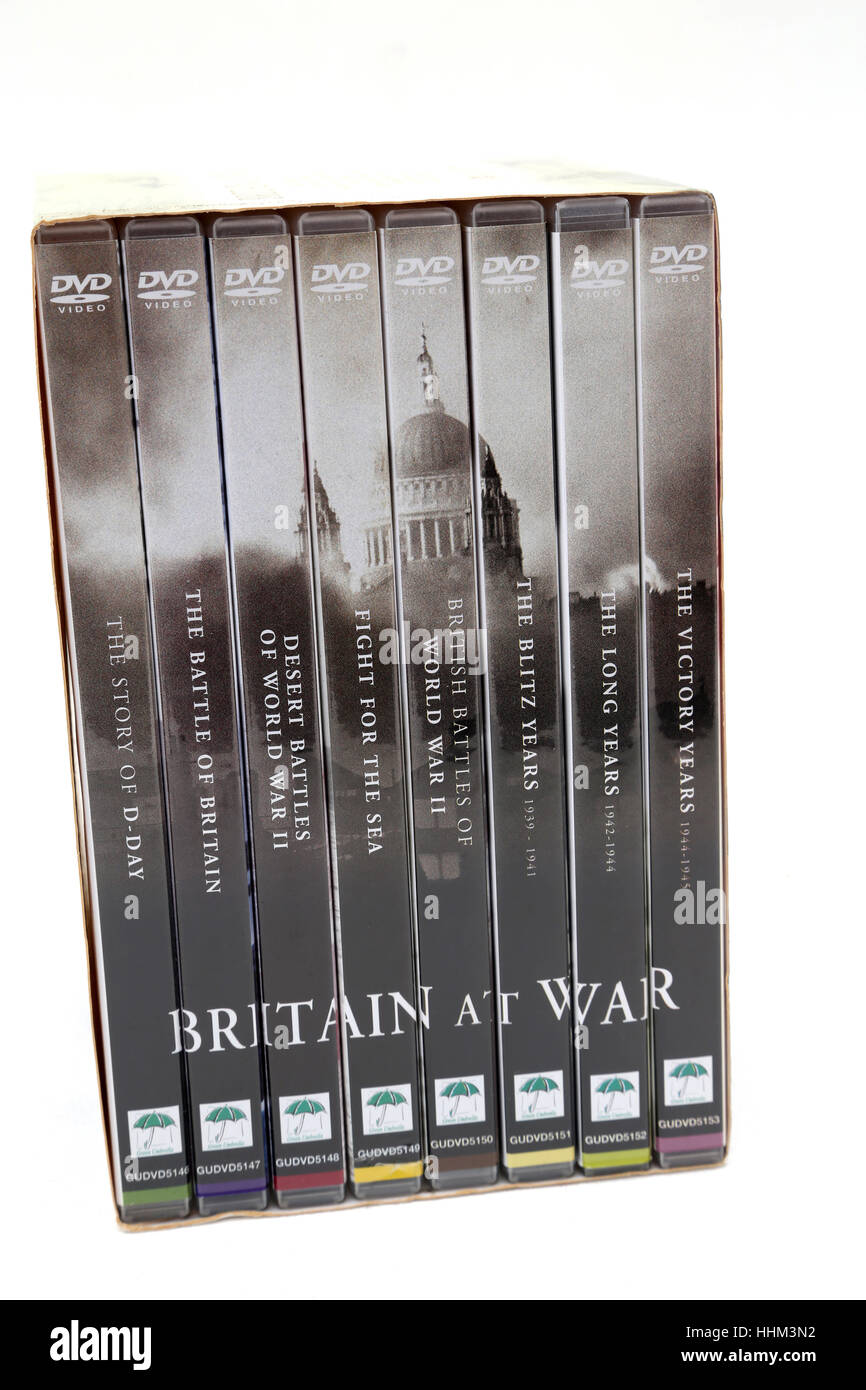 Großbritannien am Krieg DVD Box-Set Stockfoto