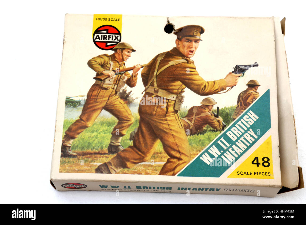 Kleine Kunststoff Weltkrieg Soldaten Britische Infanterie Spielzeugkiste Stockfoto