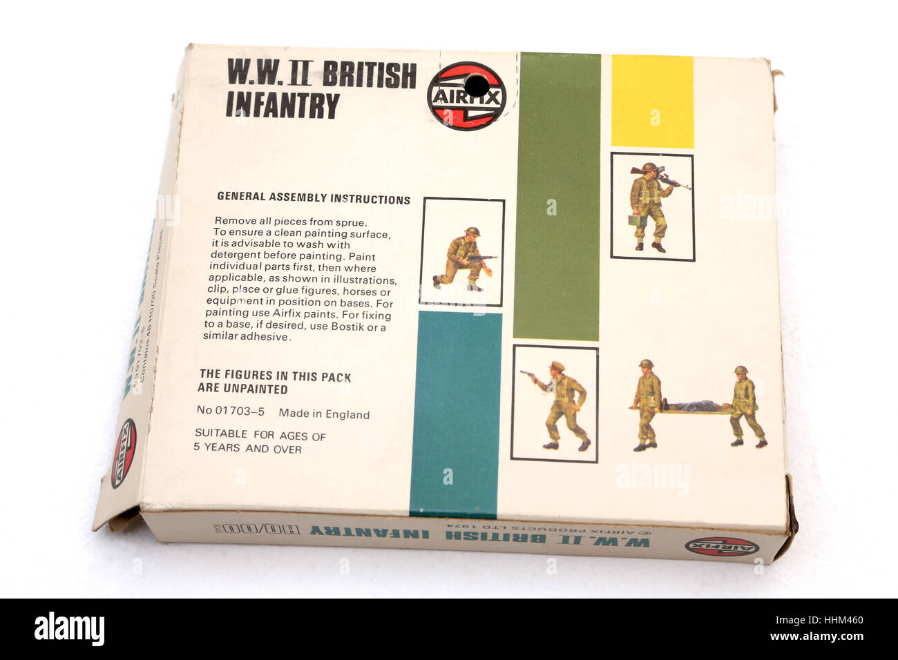 Kleine Kunststoff Weltkrieg Soldaten Britische Infanterie Spielzeugkiste Stockfoto