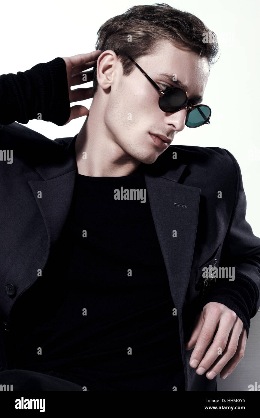 Porträt eines Mannes, schöne Mode Stockfoto