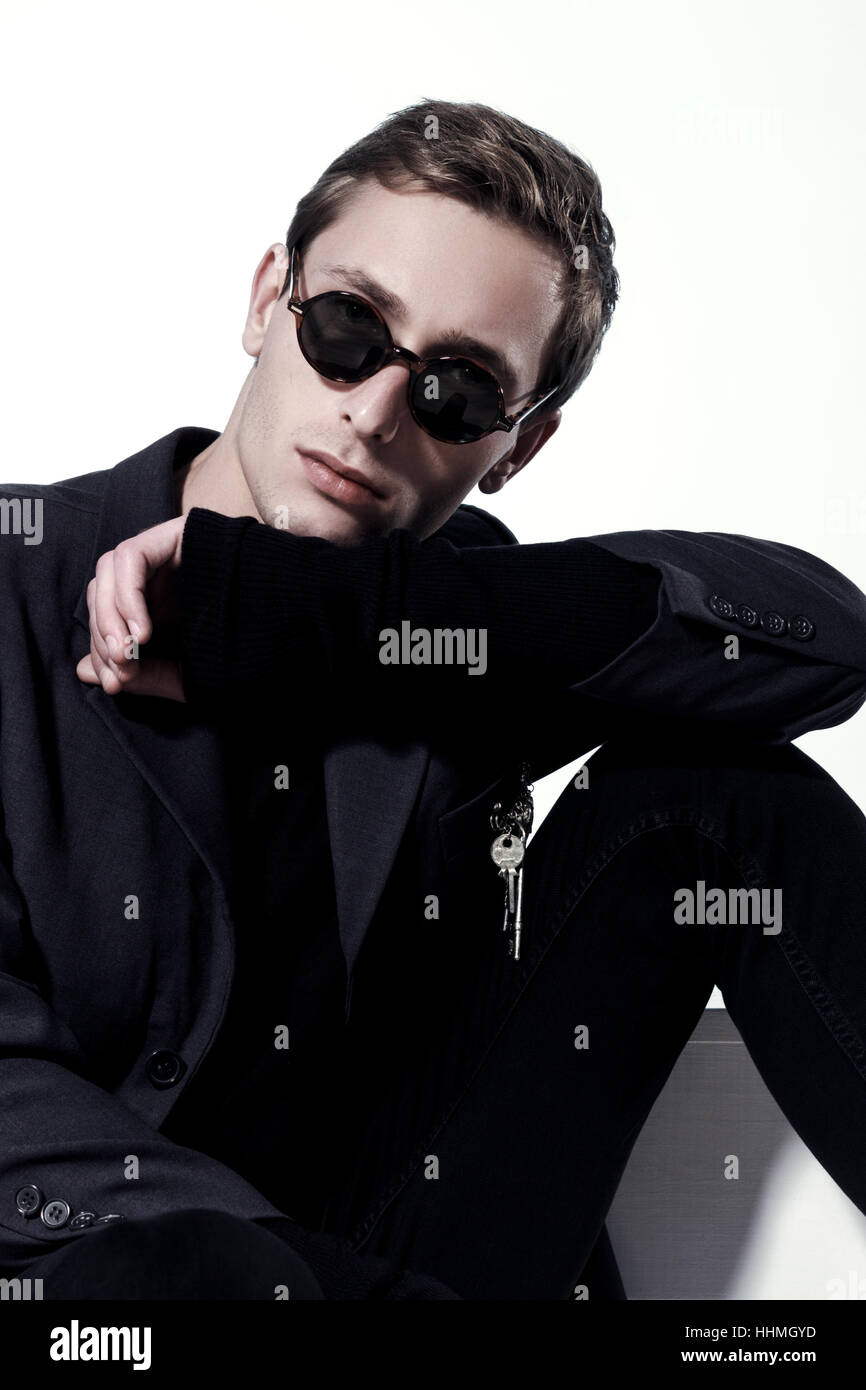 Porträt eines Mannes, schöne Mode Stockfoto