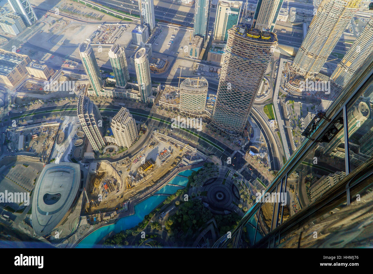 Dubai am frühen Morgen Antenne Stadtbild Stockfoto