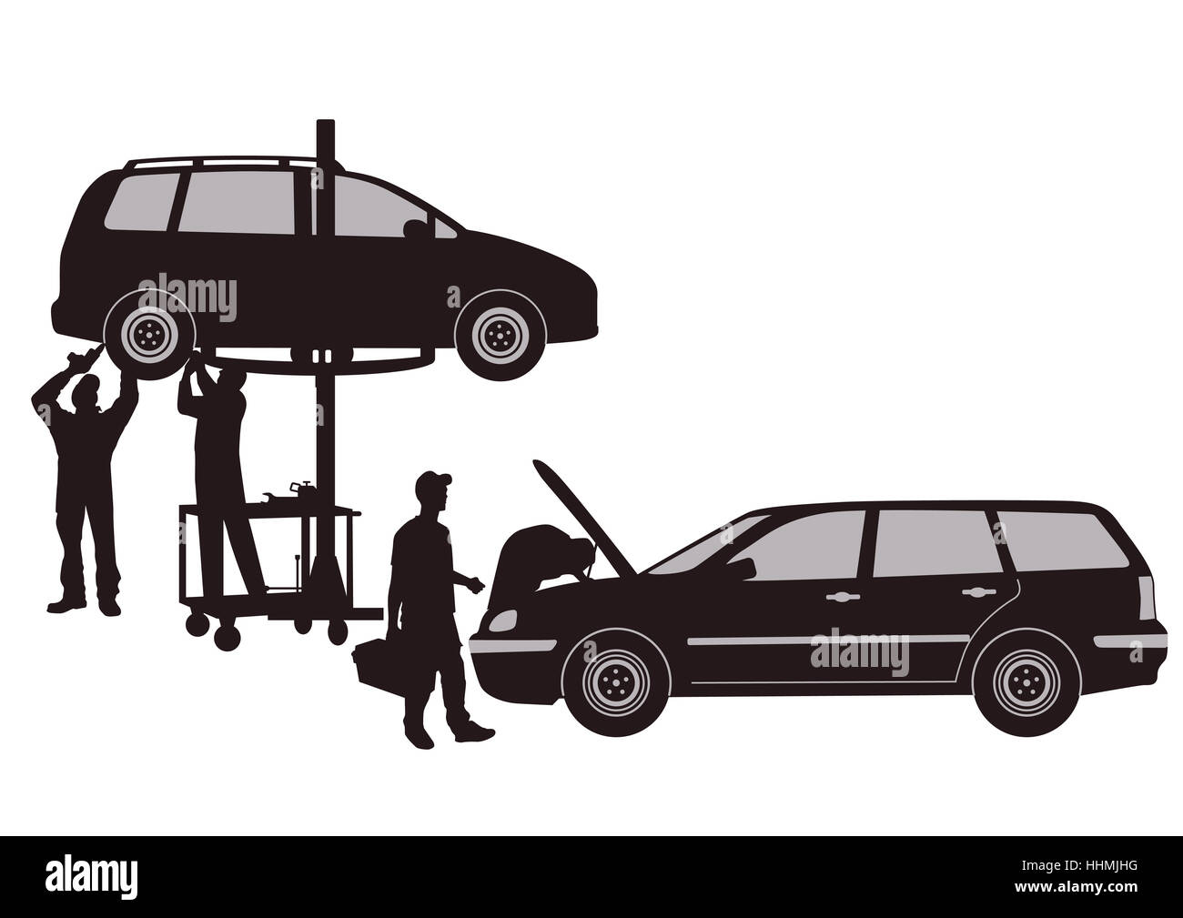 Kfz-Reparatur Stockfoto