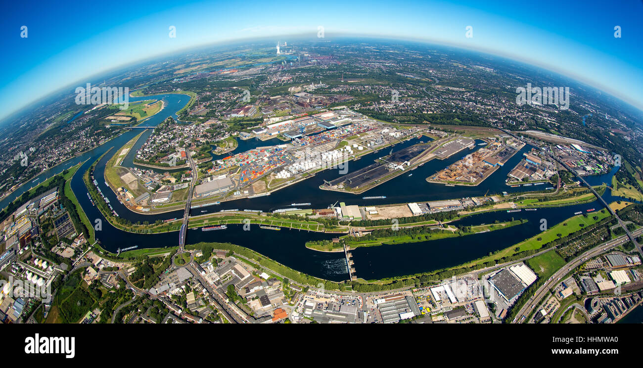 Duisport, Binnenhafen Duisburg, Rhein, Ruhr district, North Rhine-Westphalia, Deutschland Stockfoto