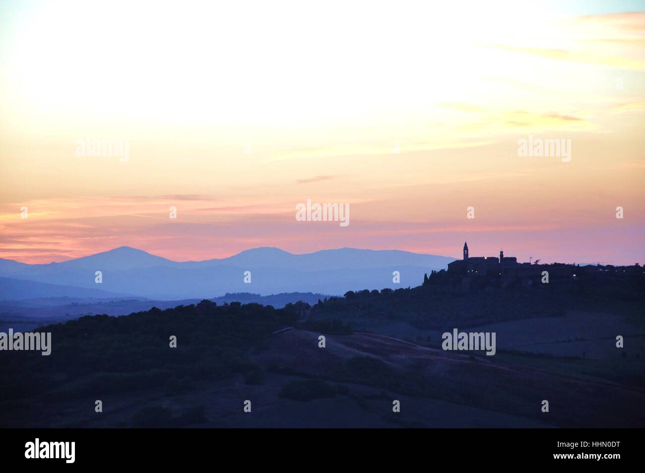 Toskana, Pienza Stockfoto