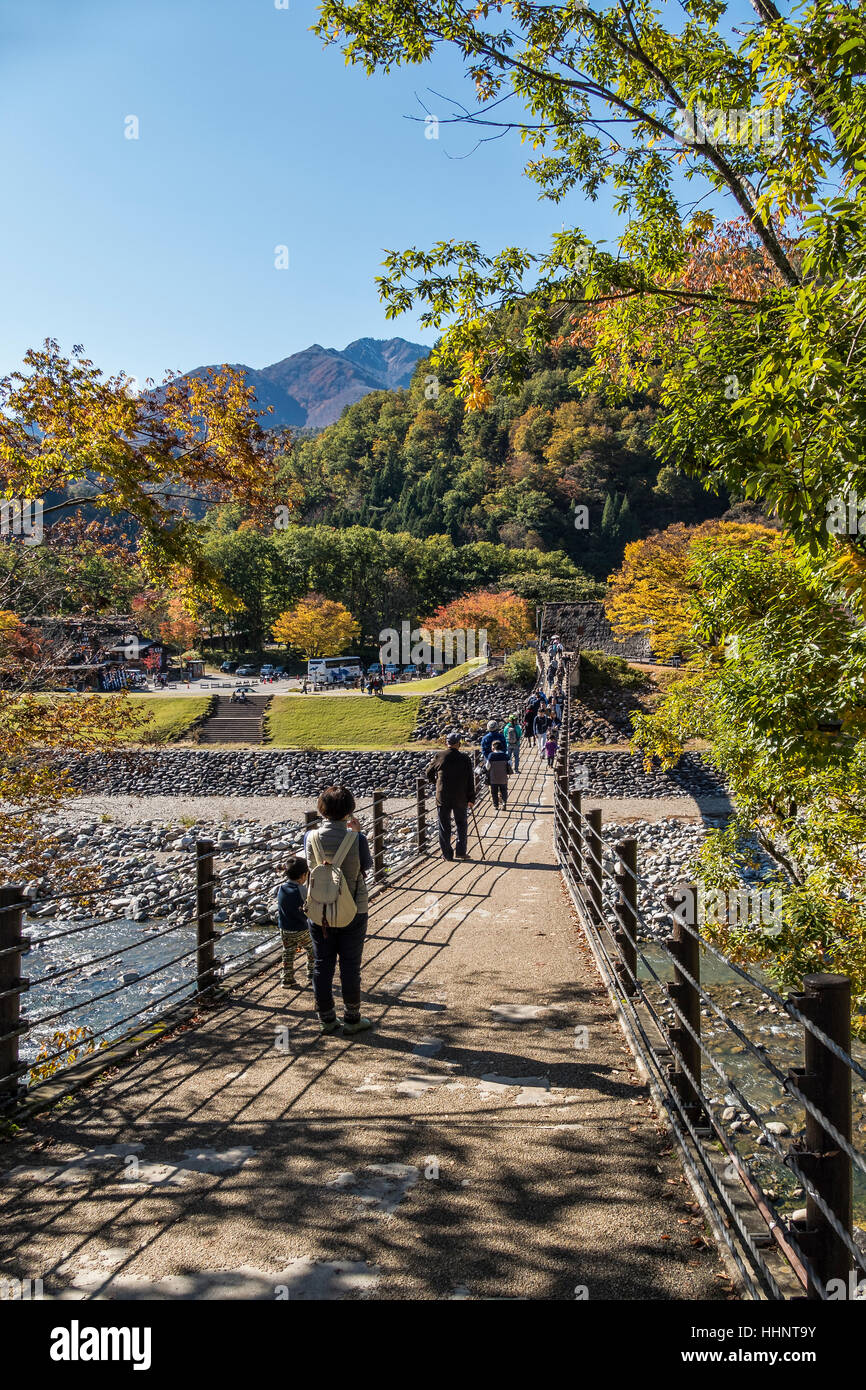 Shirakawa Dorf im Herbst, Gifu, Japan Stockfoto