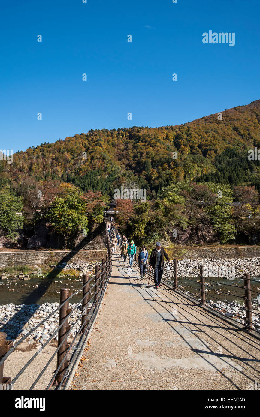 Shirakawa Dorf im Herbst, Gifu, Japan Stockfoto