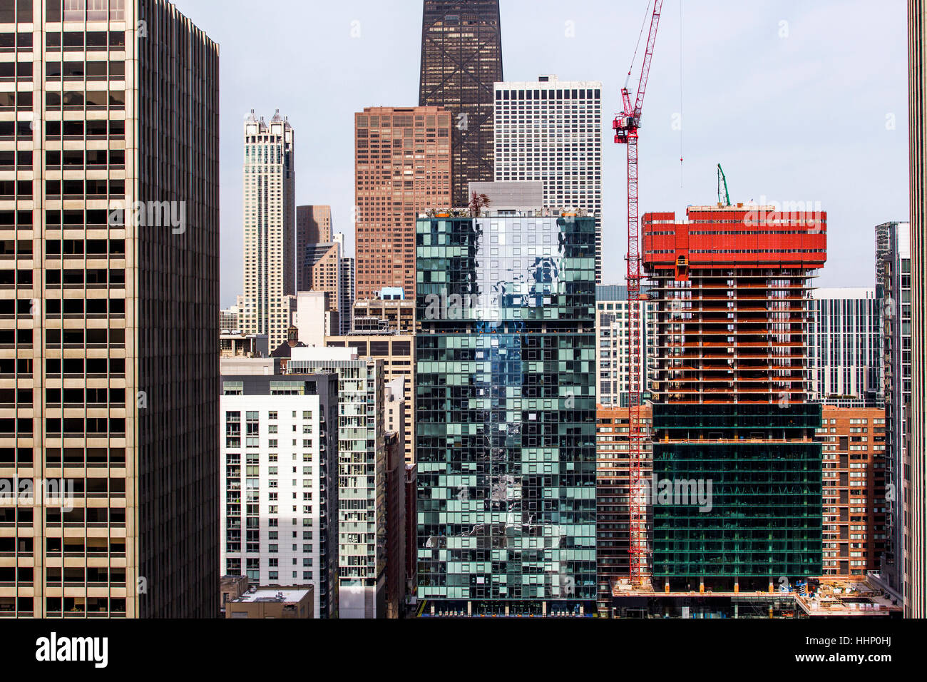 Hochhaus-Architektur in Chicago, Illinois, Vereinigte Staaten Stockfoto