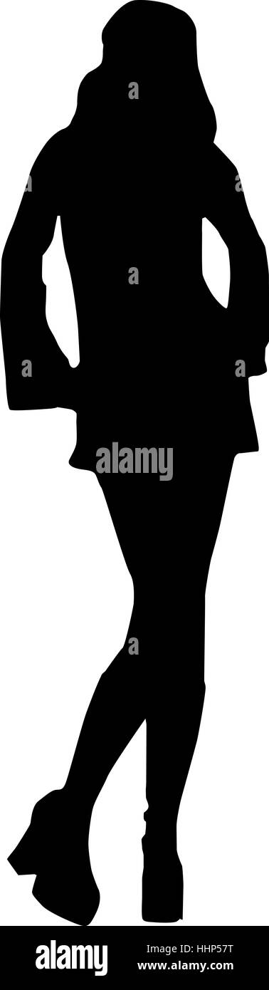 Frau, Mode, Grafik, Grafik, moderne, Modernität, Eleganz, Schuhe, Taschen, Stockfoto