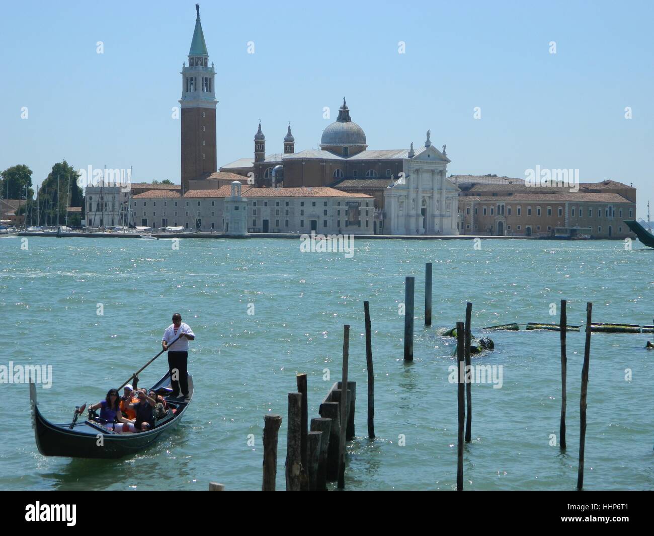 Eine Gondelfahrt in Venedig Stockfoto