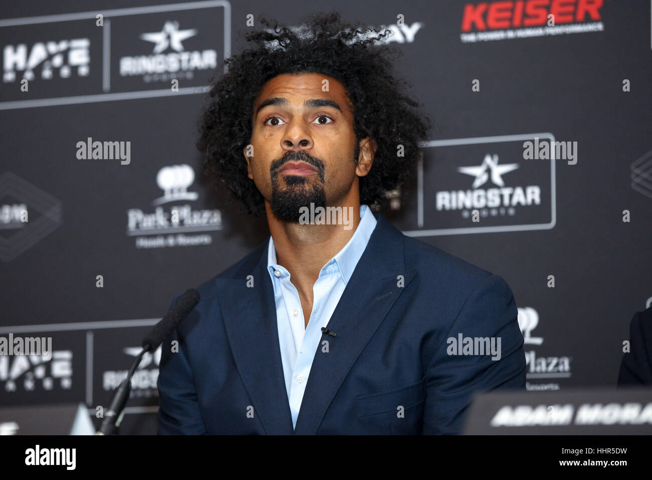 Park Plaza Riverbank, London, UK. 20. Januar 2017. David Haye. Haye Hayemaker Promotions unterzeichnet ein Abkommen mit Boxen Förderung Riese, Richard Schaefer, aus Hayemaker Ringstar setzen eine neue Promotion-Firma, um die Landschaft des Boxens Förderung zu ändern. Bildnachweis: Dinendra Haria/Alamy Live-Nachrichten Stockfoto