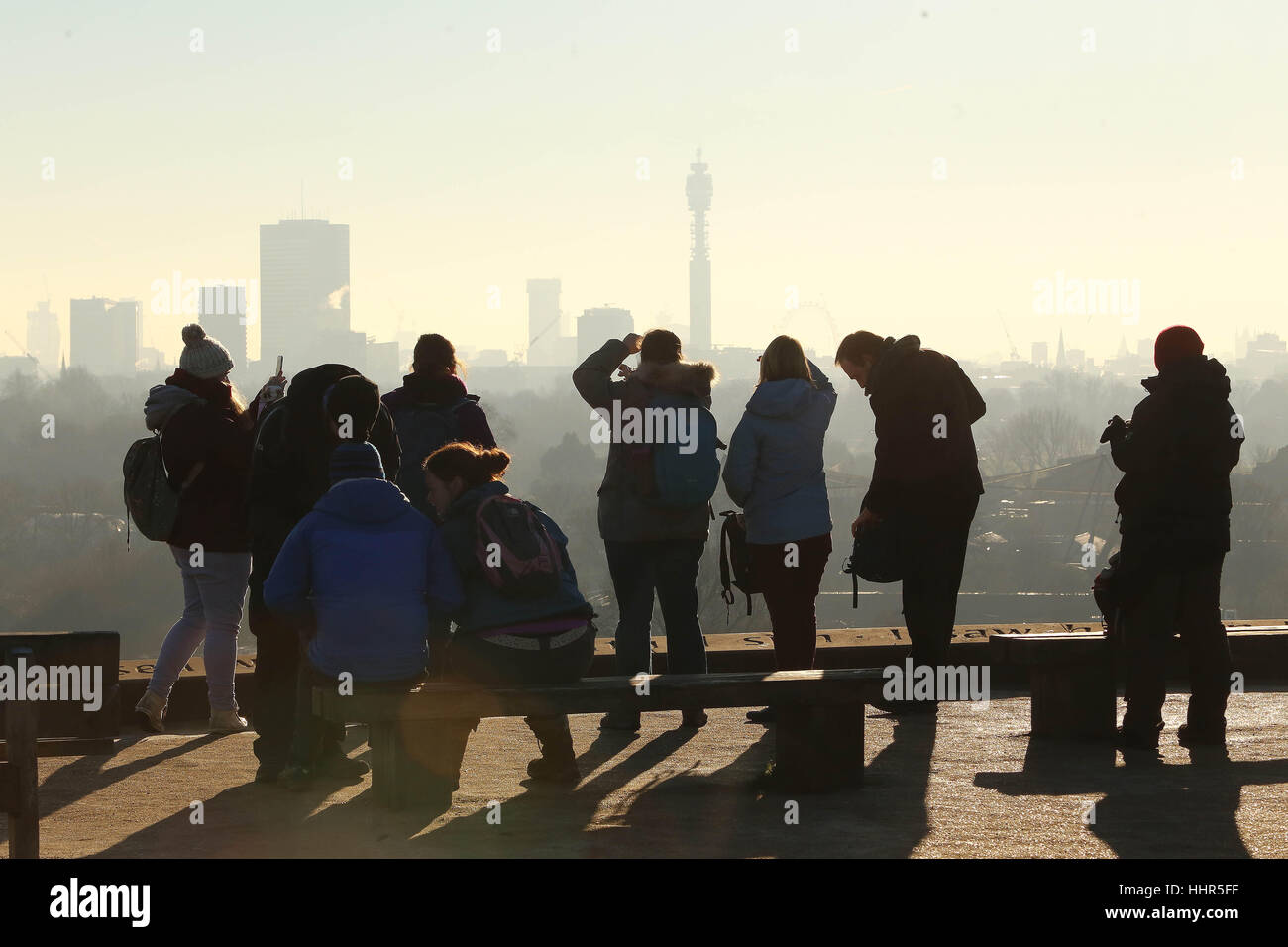 Smog und Rauch in Central London von Primrose Hill Nigel Bowles/Alamy Stockfoto