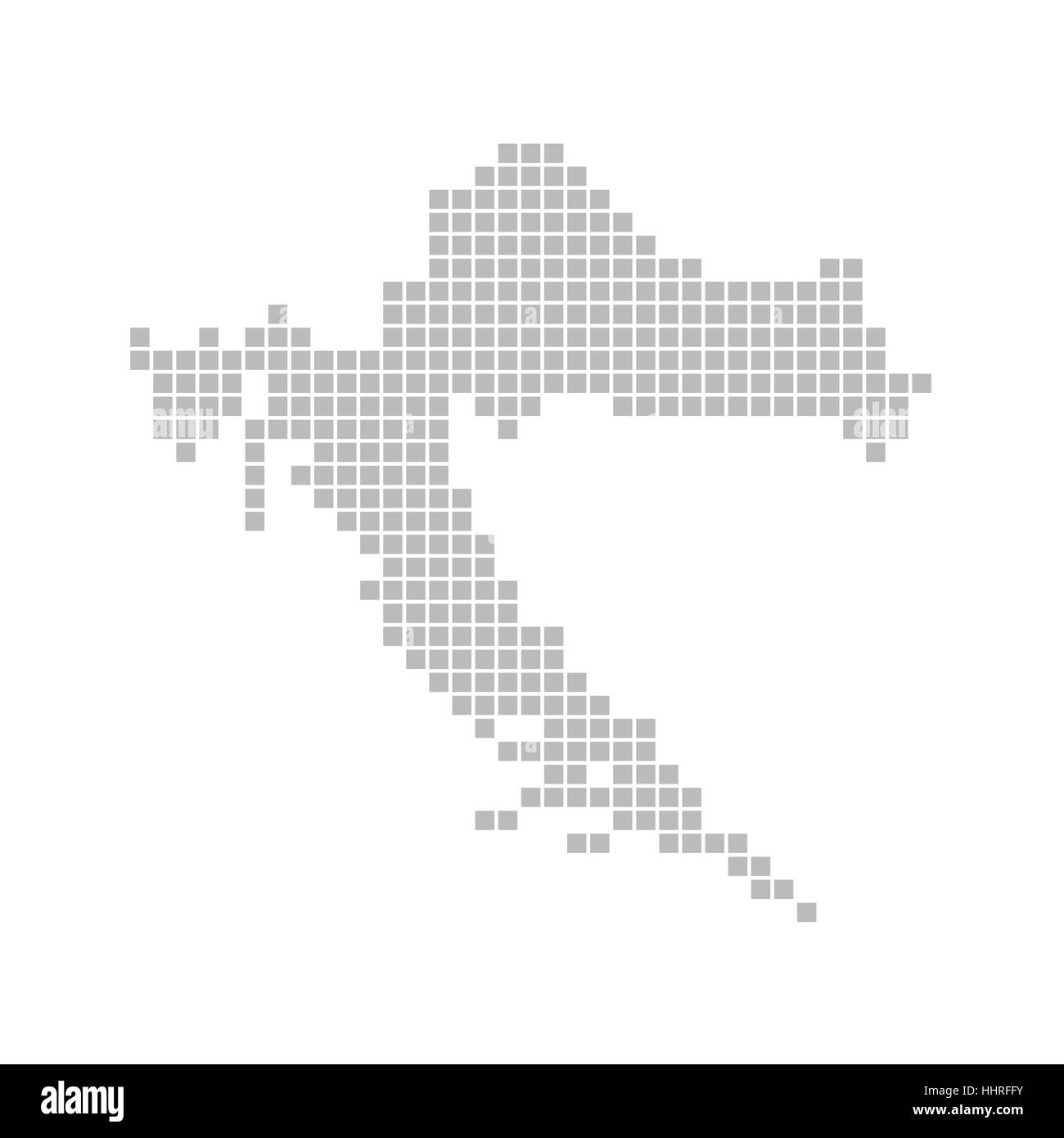 Karte von Pixel: Kroatien Stockfoto