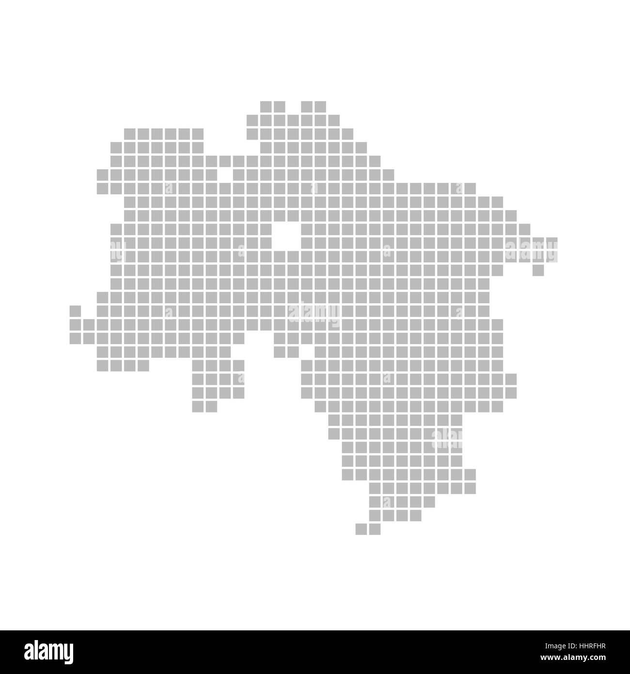 Karte von Pixel: Niedersachsen Stockfoto