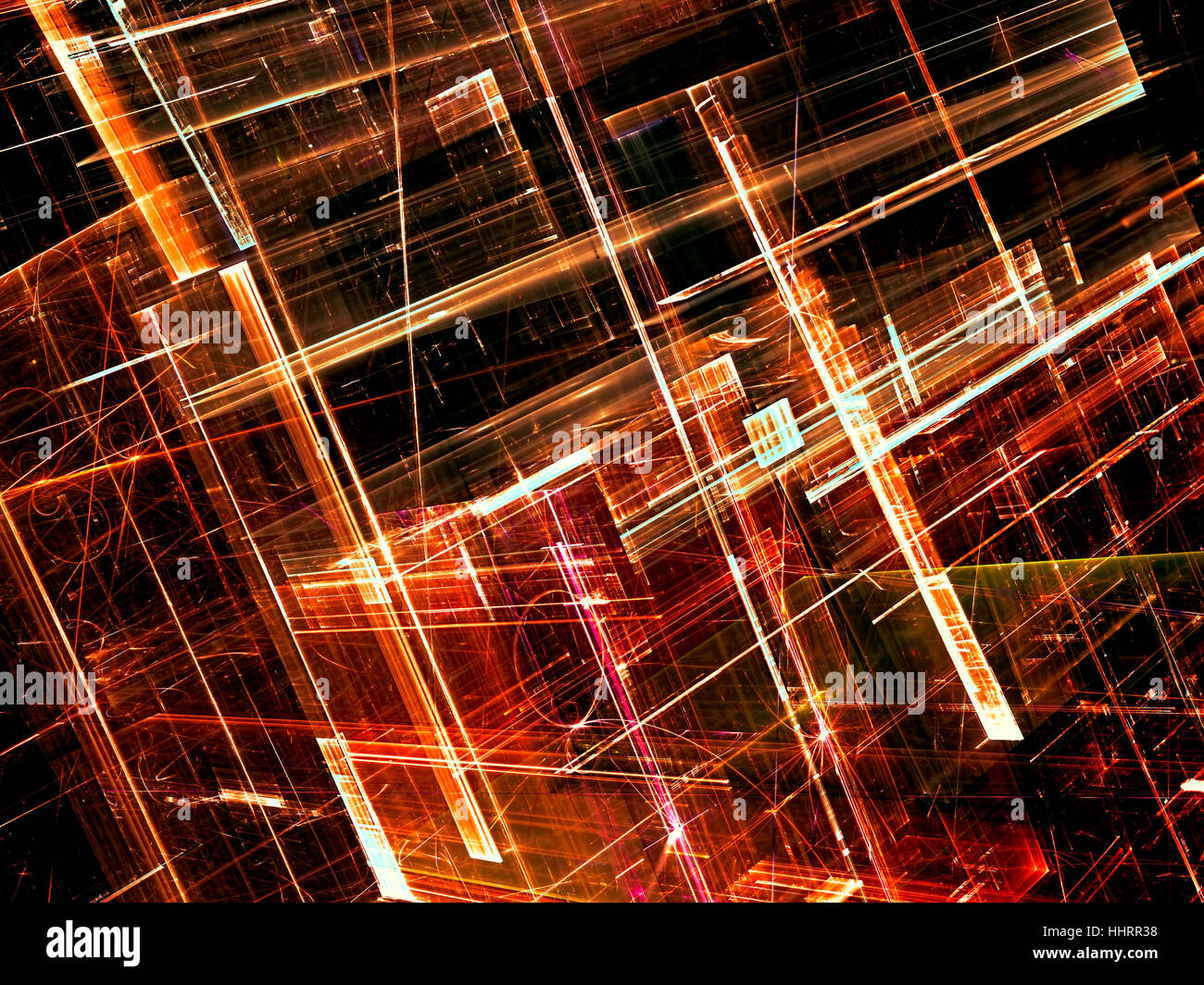 Glaswände - abstrakt Digital erzeugte Bild Stockfoto