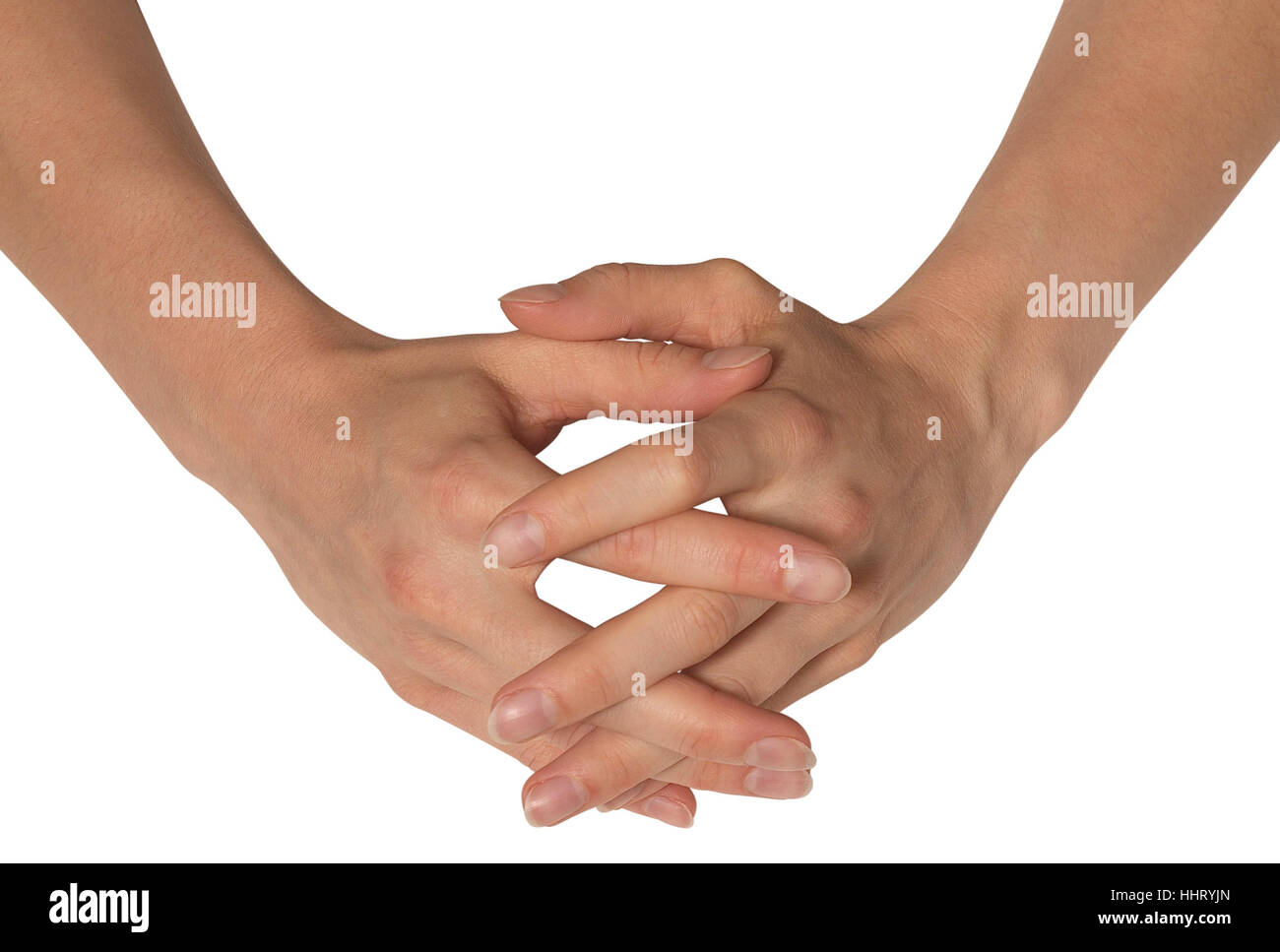 zwei weibliche Hände Stockfoto