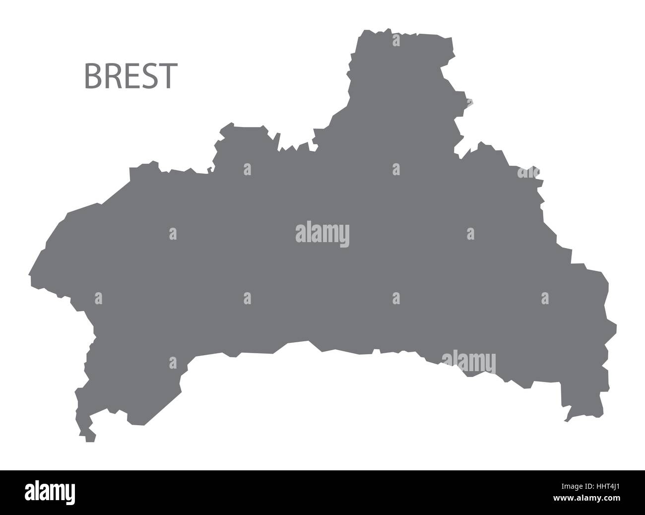 Brest Belarus Karte in grau Stock-Vektorgrafik - Alamy