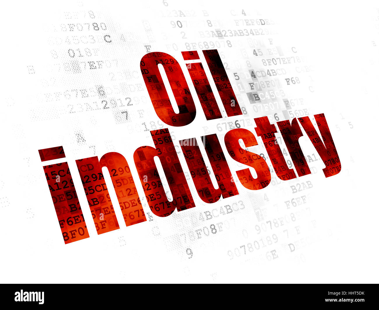 Manufacuring Konzept: Ölindustrie auf Digital-Hintergrund Stockfoto