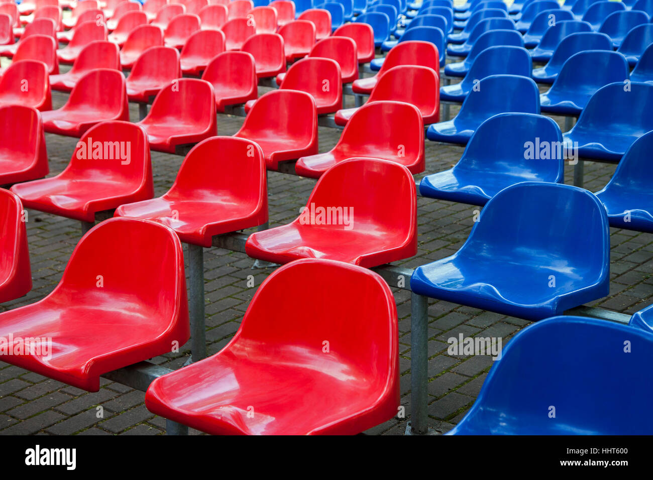 Sport, Sport, Sitz, Stadion, Sitzgelegenheiten, Arena, Bank, Veranstaltungsort, Stuhl, blau, Stockfoto