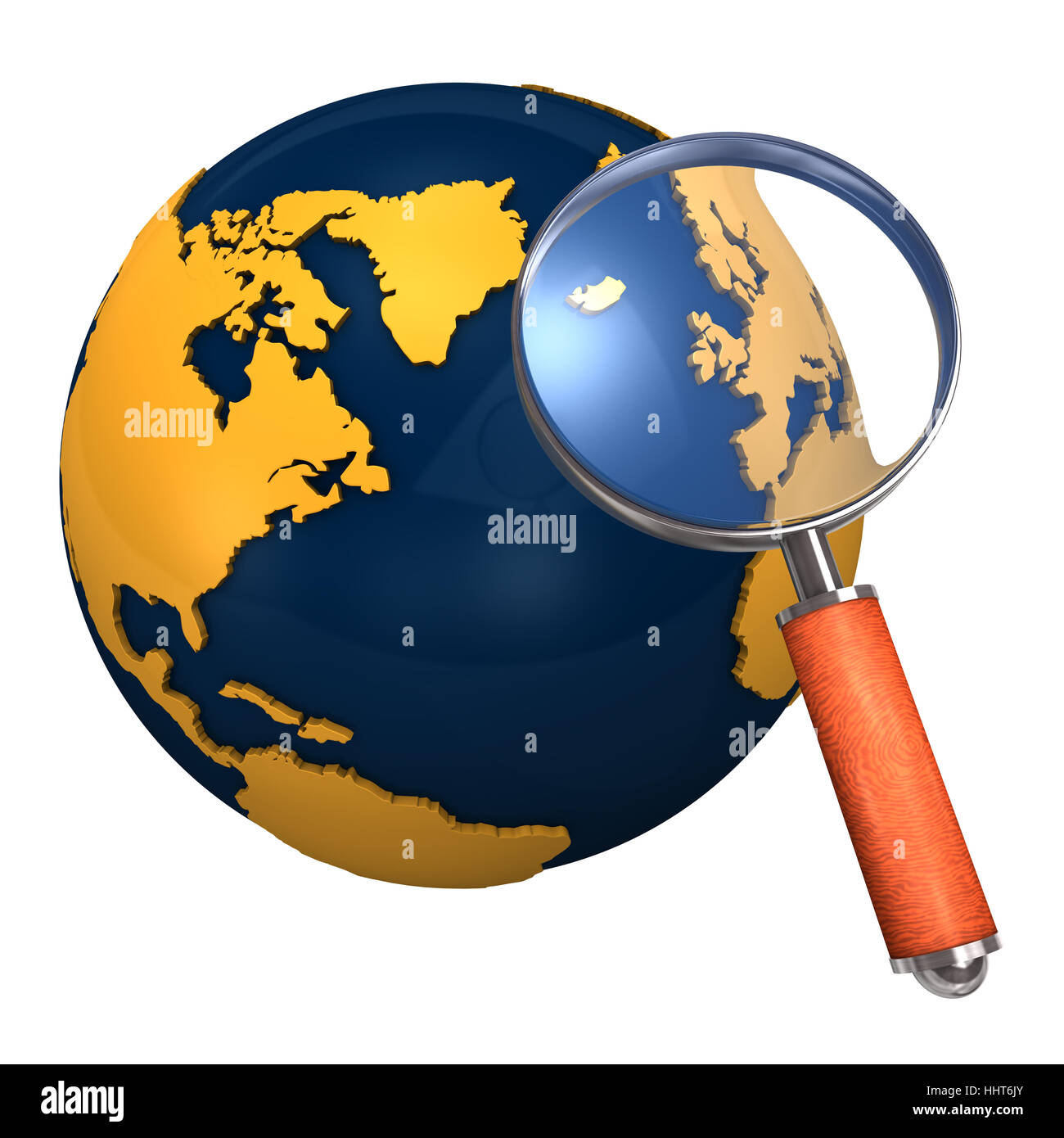 Lupe, Globus, Planeten, Erde, Welt, Suche, Scan, Suche, blau, PC  Stockfotografie - Alamy