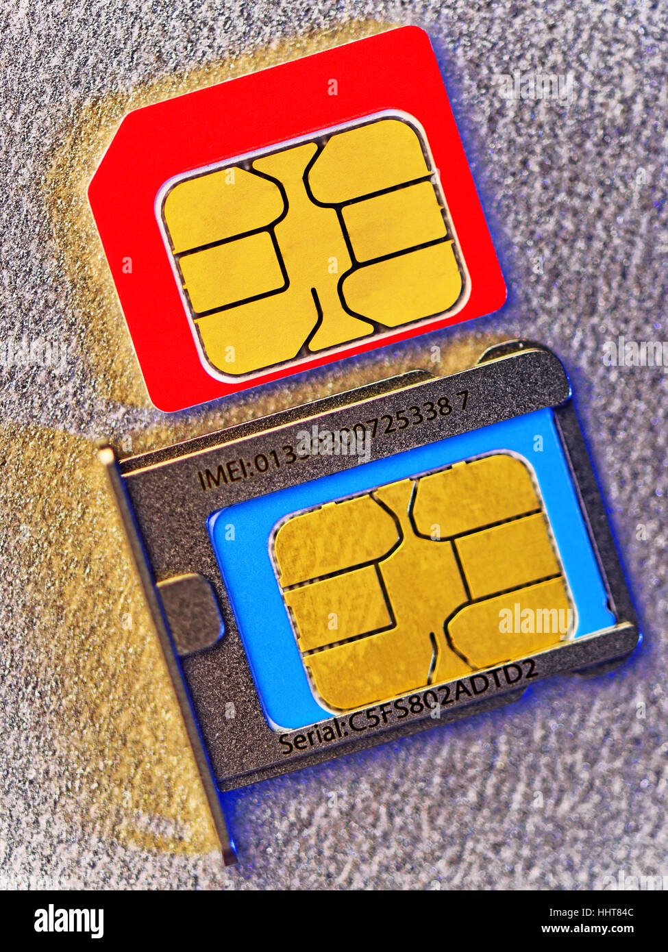 Talk Talk SIM-Telefonkarte und Halter Stockfoto