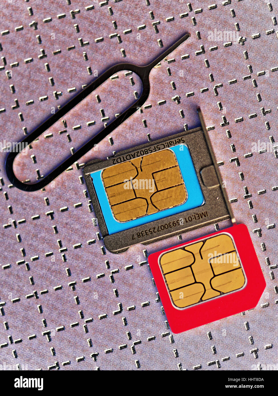 Talk Talk SIM-Telefonkarte und Halter Stockfoto
