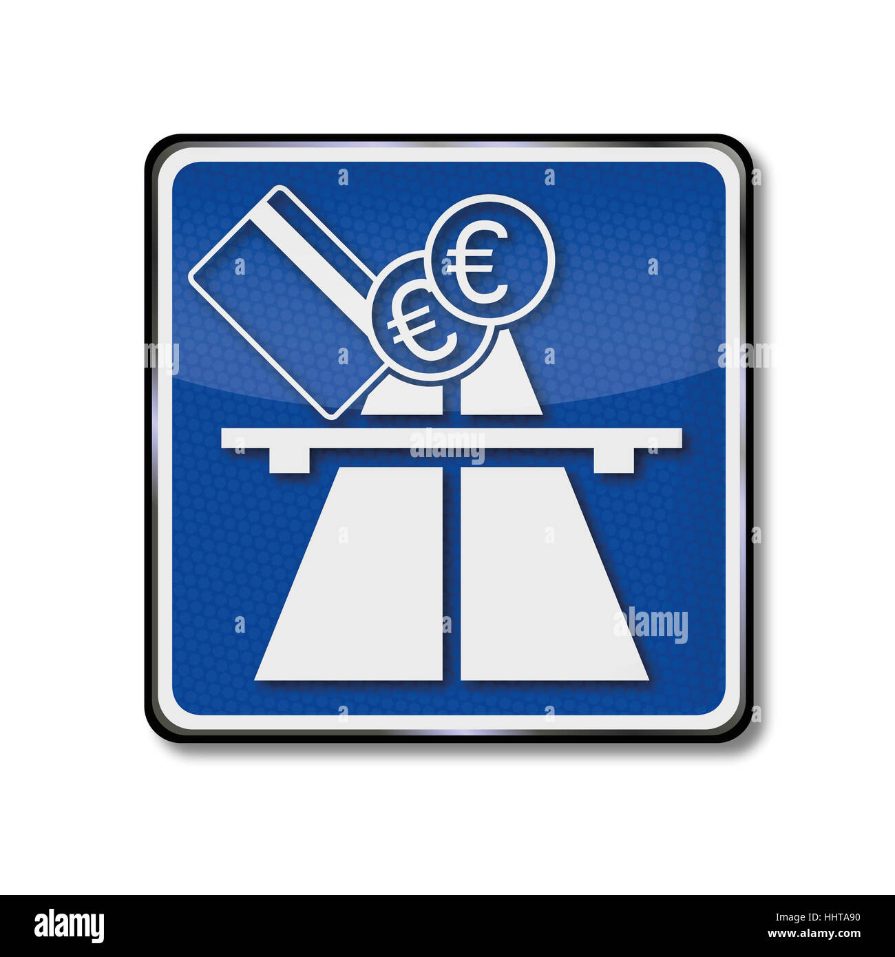 Anmelden Autobahn, gebührenpflichtig, und Verkehr Politik Stockfoto