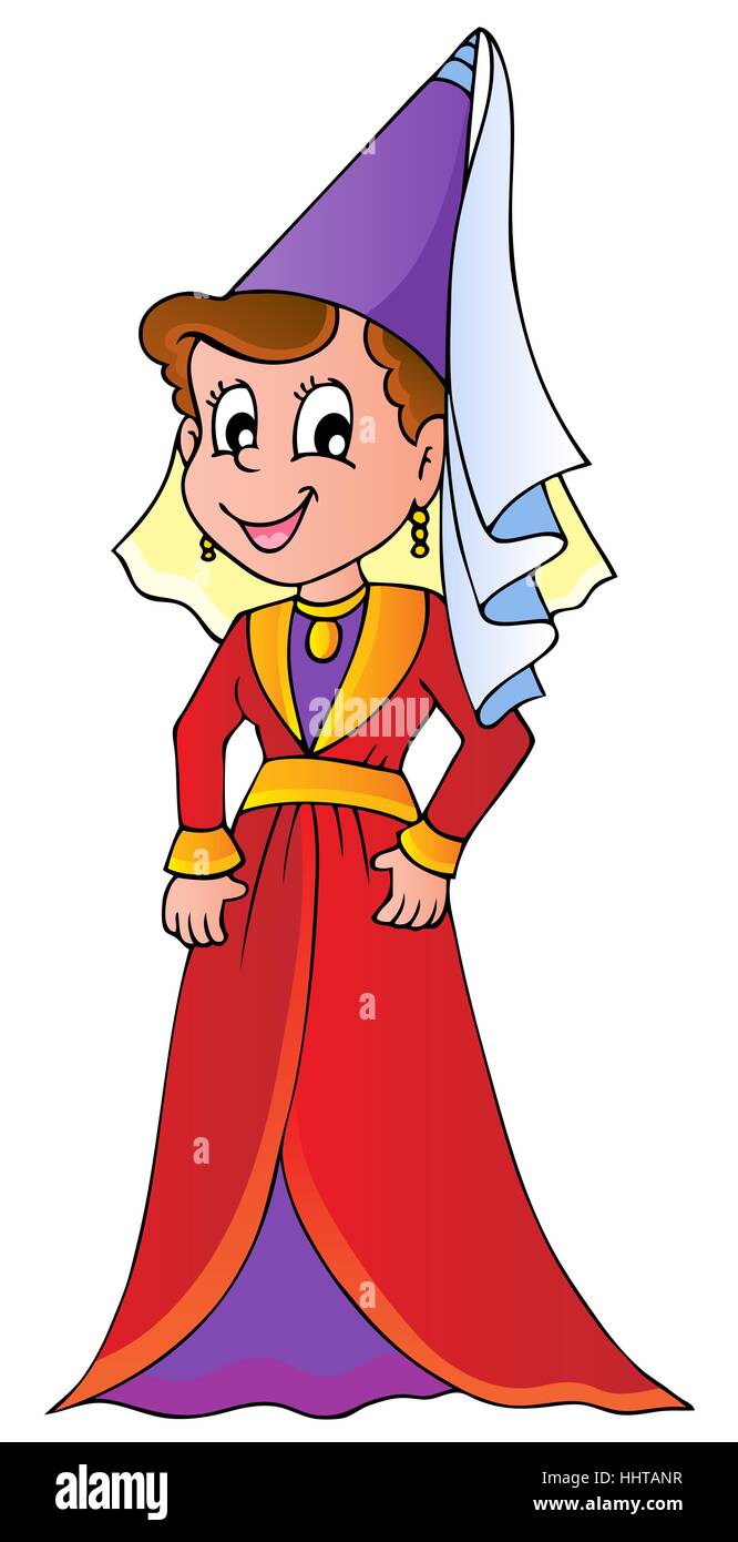 Frau, Frauen, Dame, Frau, Person, Geschichte, Mittelalter, Frau, lachen, lacht, Stockfoto