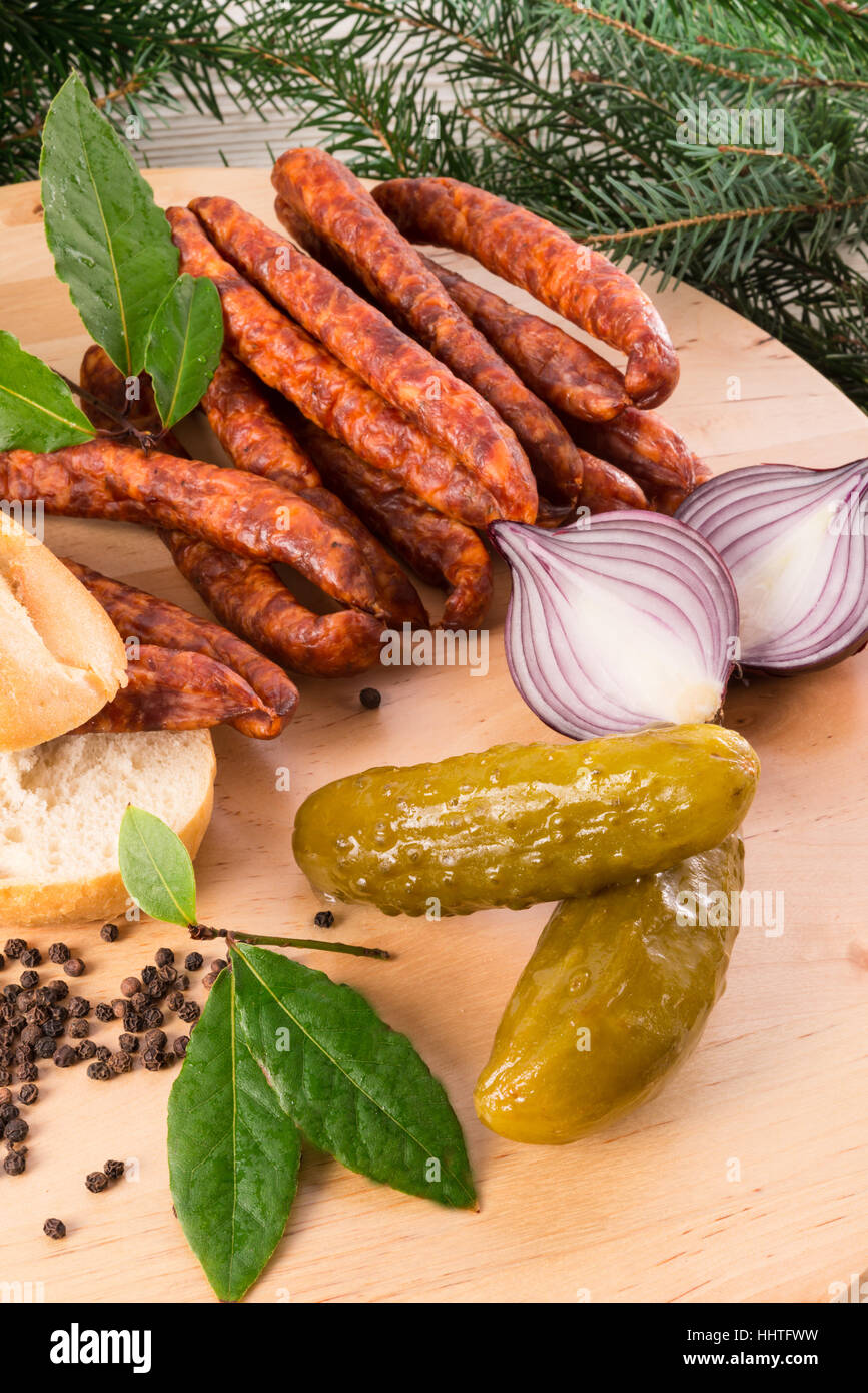 Europa, Roll, Kaiser, Metzger, Fleisch, Wurst, Glanz erstrahlt, hell, lucent, Stockfoto
