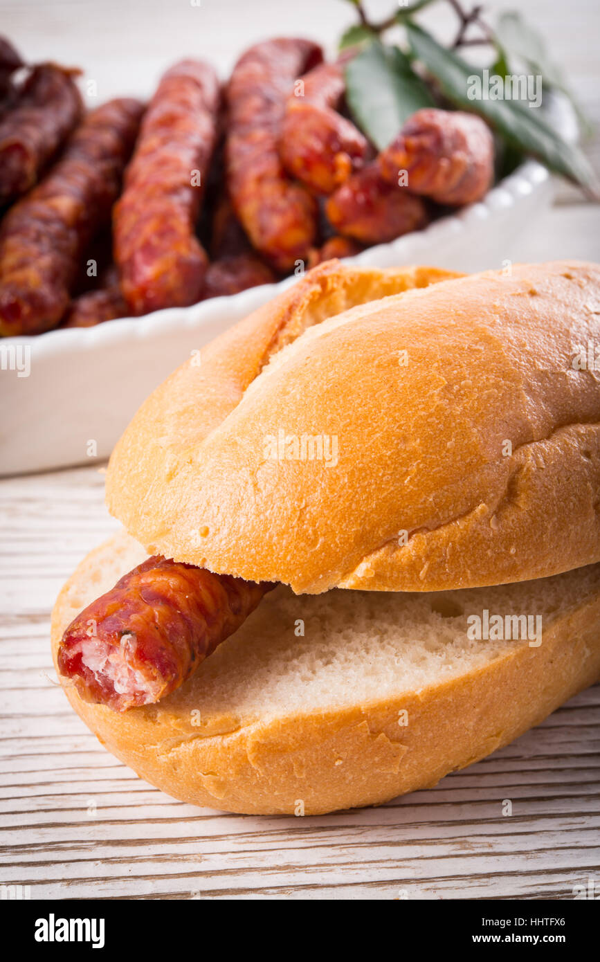 Frankfurterki weltweit bekannten und beliebten dünne Würstchen Stockfoto