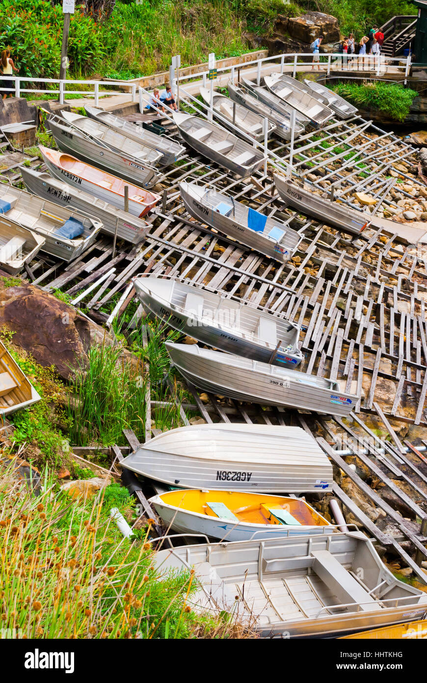 Alten Holzboote Stockfoto