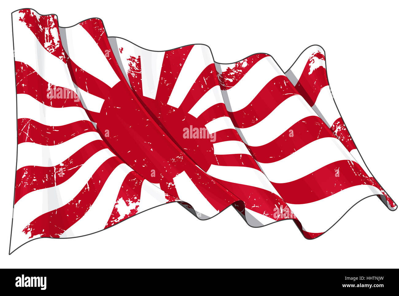 Marine, Flagge, Pazifik, Salzwasser, Meer, Ozean, Wasser, Japanisch, Japan, Marine, Stockfoto