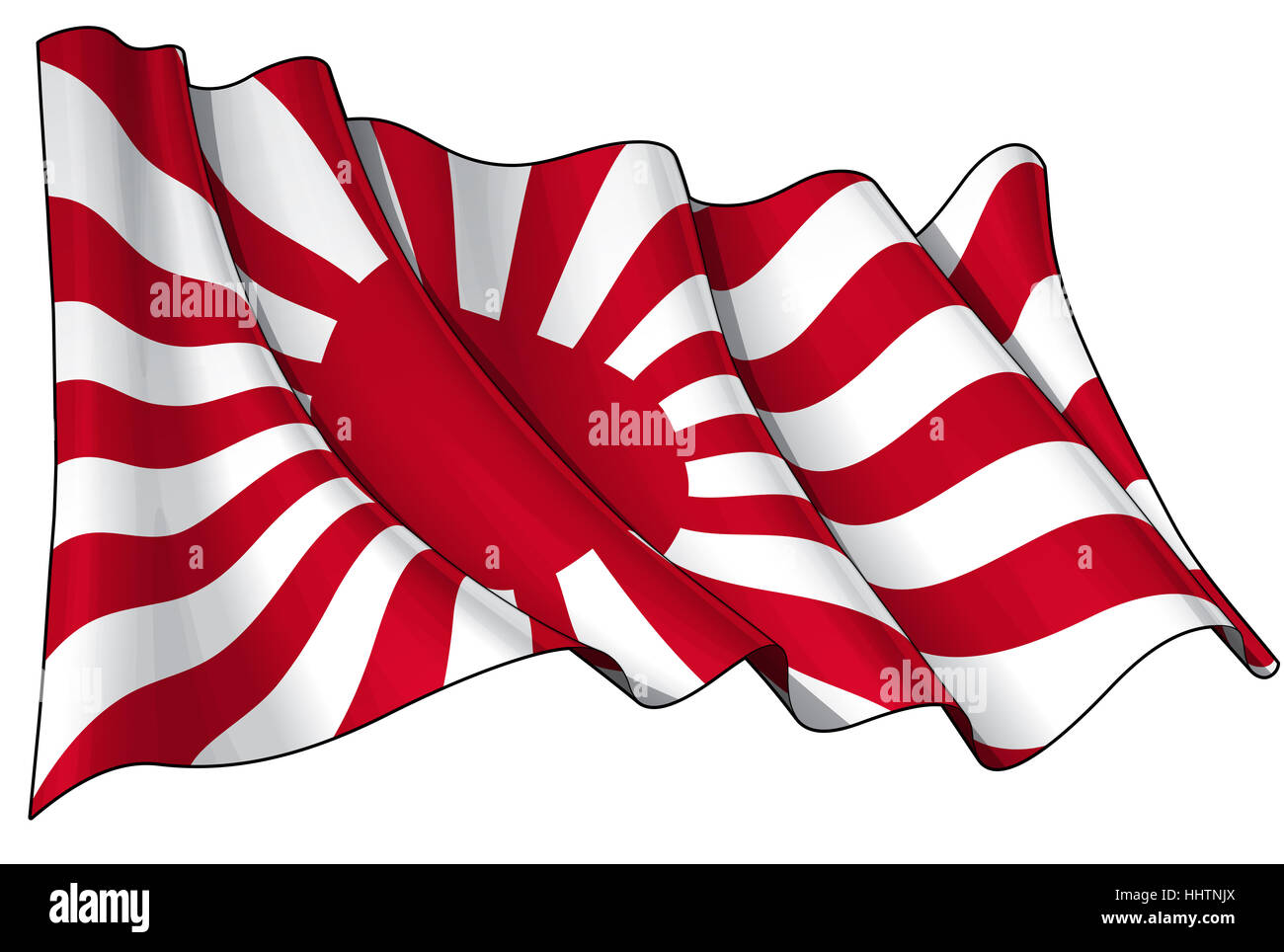 Marine, Flagge, Pazifik, Salzwasser, Meer, Ozean, Wasser, Japanisch, Japan, Marine, Stockfoto
