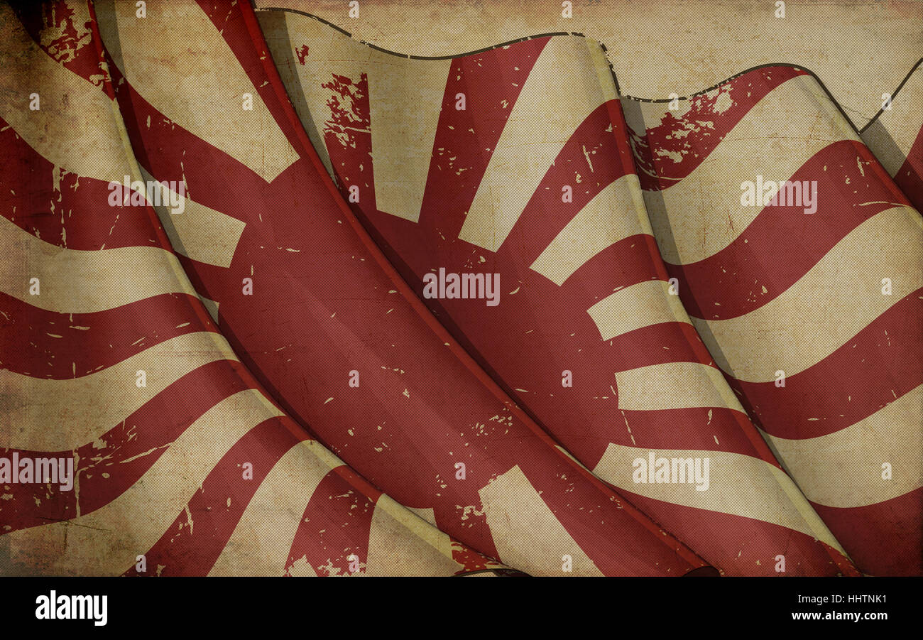 Marine, Flagge, Pazifik, Salzwasser, Meer, Ozean, Wasser, Japanisch, Japan, Marine, Stockfoto