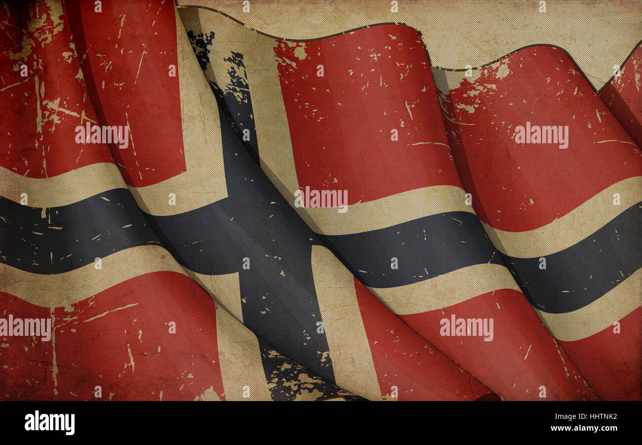 Norwegen, Flagge, Norwegisch, alt, alt, Blatt Papier, Papier, Textur, Closeup, Stockfoto
