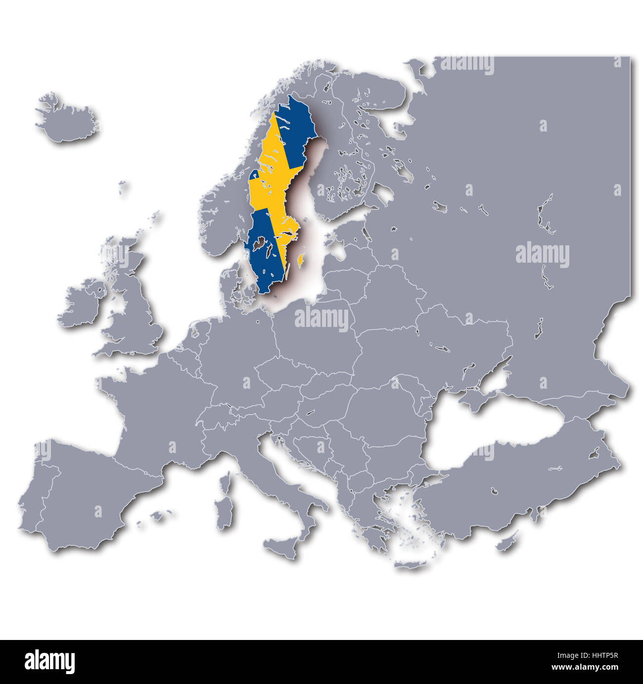 Europa Karte Schweden Stockfotografie Alamy