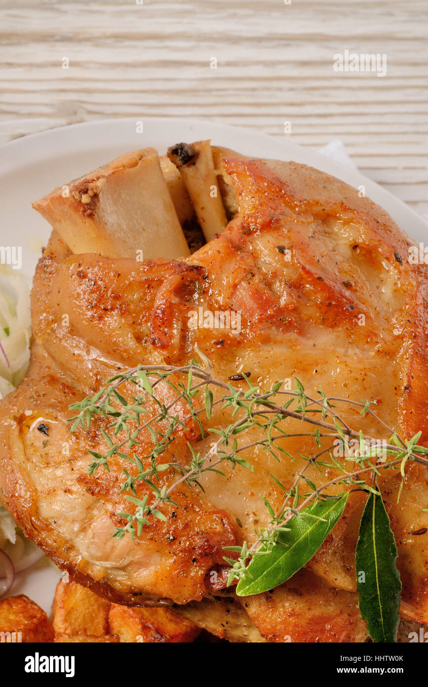 eingelegte Schinken hock Stockfoto