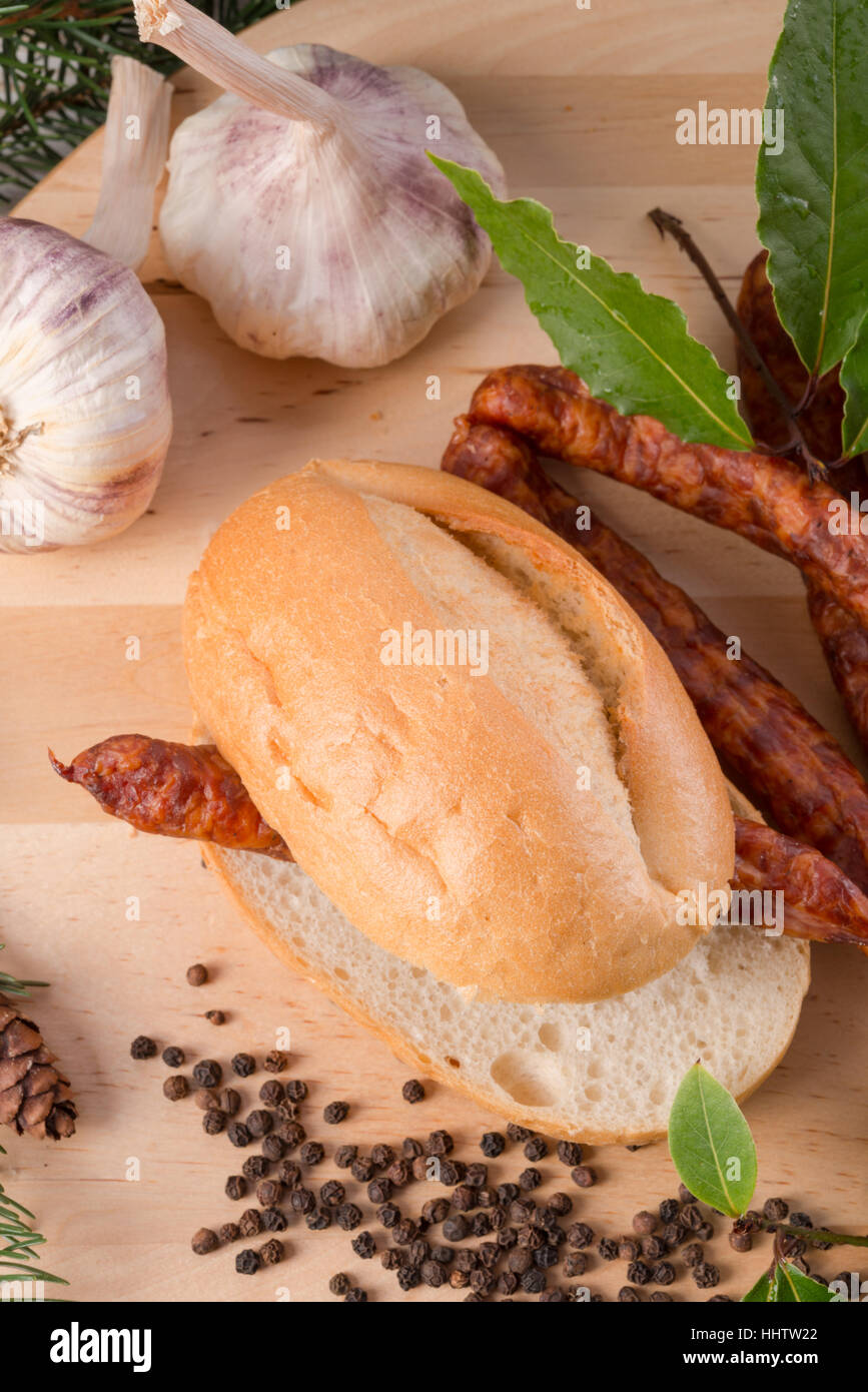 Frankfurterki weltweit bekannten und beliebten dünne Würstchen Stockfoto