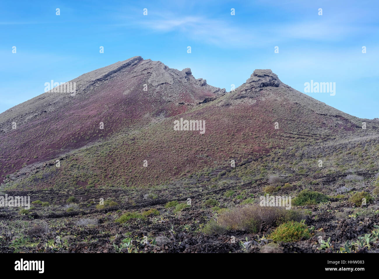 Monto Corona, Haria, Lanzarote, Kanarische Inseln, Spanien Stockfoto