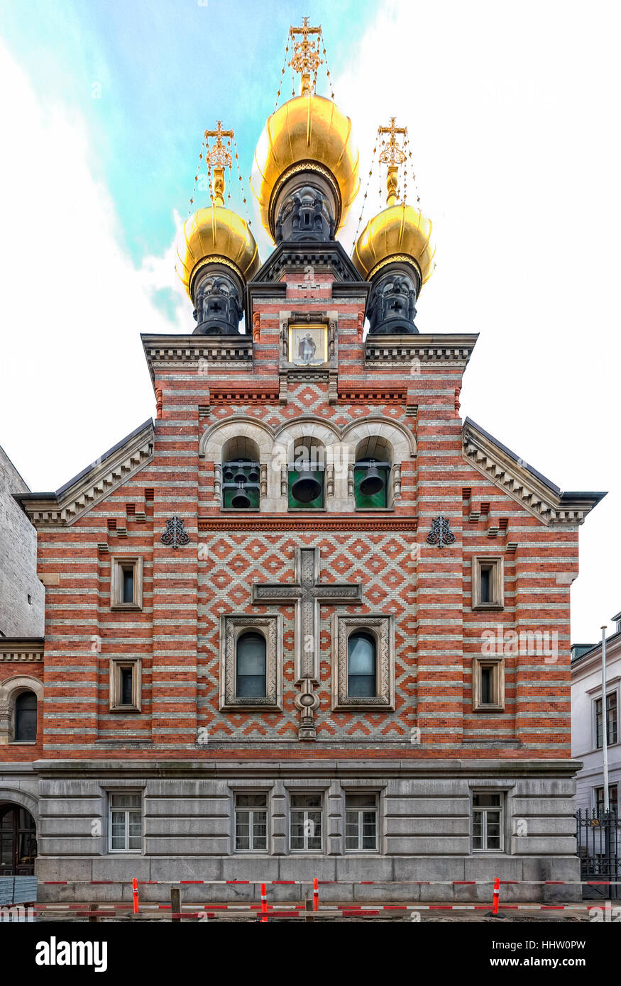 Die Alexander-Newski-Kirche ist die einzige Russisch-orthodoxe Kirche in Kopenhagen. Stockfoto