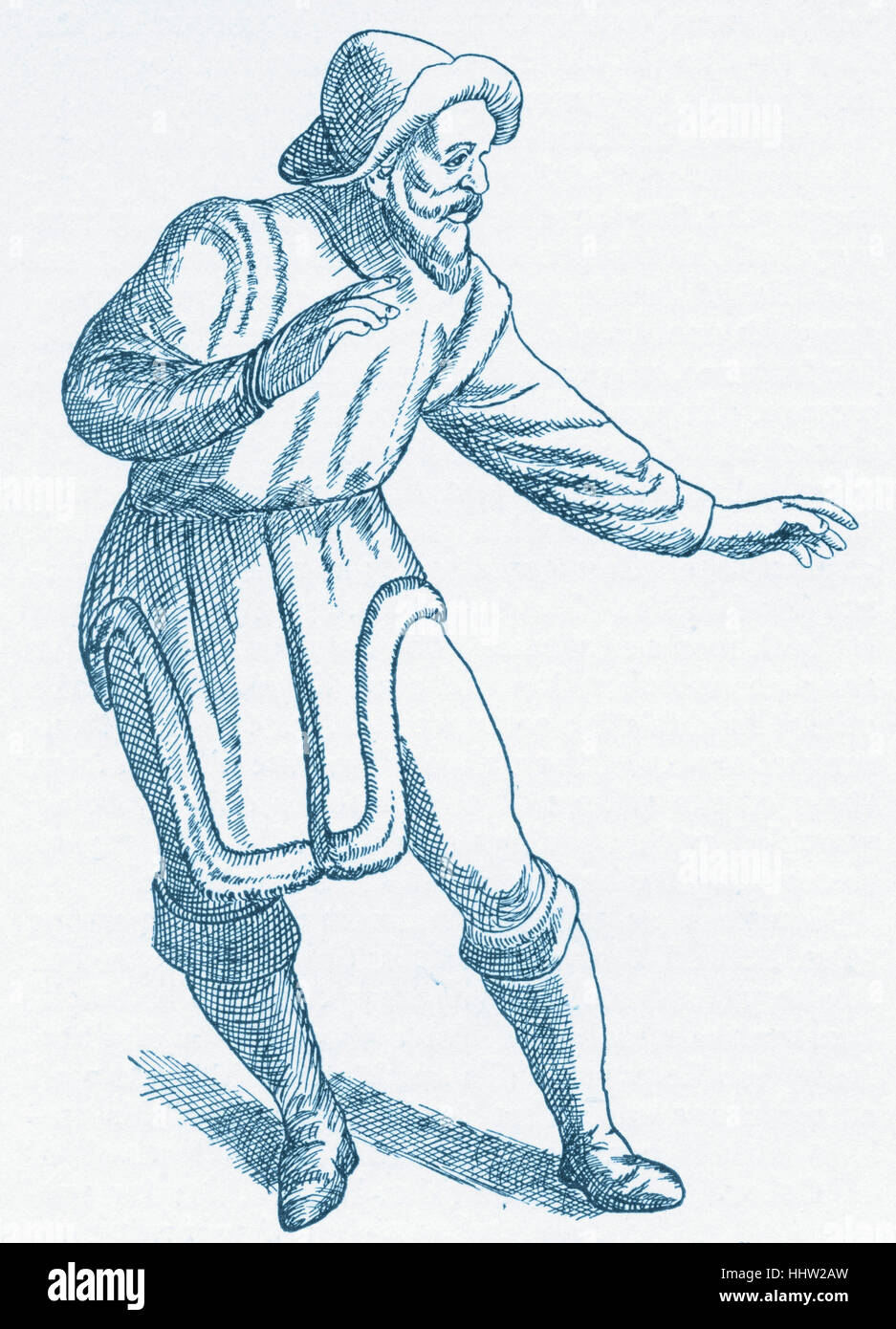 Kostüm eines Juden von Schwaben, Anfang des 17. Jahrhunderts. Nach Daniel Meisner, "Politica Politice", 1700. Stockfoto