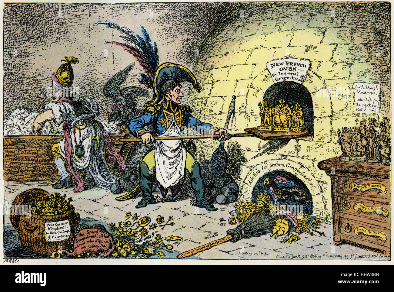 James Gillray: Le Bonnet Rouge, or John Bull Evading the Hat Tax
