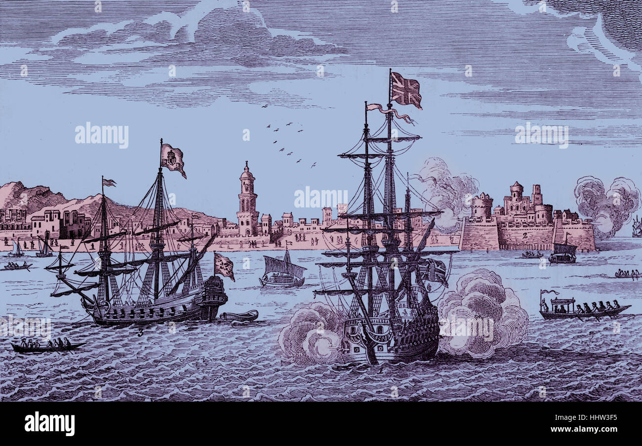 Für den Manila-Galeonen zwischen The Centurion, Admiral George Anson Schiff und ein Manila Schiff kämpfen. 1742 der Manila-Galeonen - spanischen Handel Schiffe, die ein-bis zweimal pro Jahr über den Pazifischen Ozean zwischen Manila (Philippinen) und Acapulco (Neuspanien) gesegelt. Von "Harrys Reisen". George Anson, britischer Admiral 23. April 1697 – 6. Juni 1762 Stockfoto