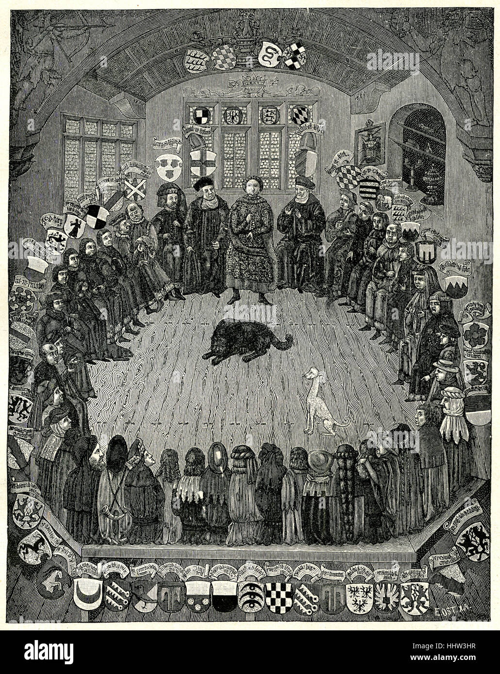 Erste Sitzung des schwäbischen Kreises etabliert Imperial Kreis des Heiligen Römischen Reiches im Jahr 1500. Stockfoto