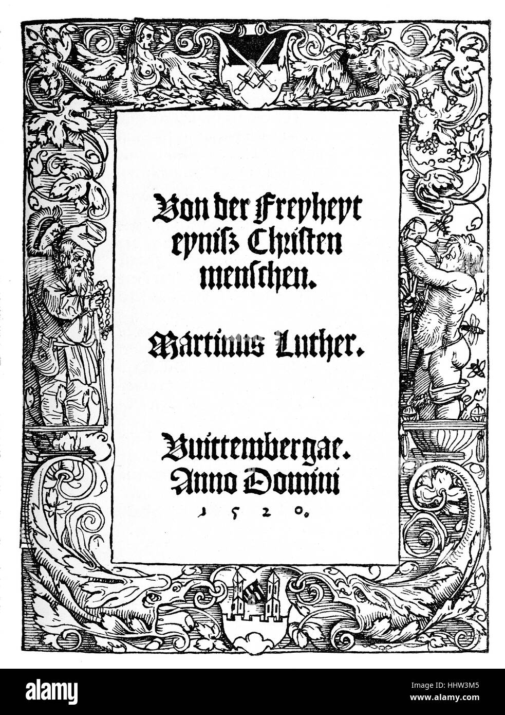 Abhandlung auf Christian Liberty (oder die Freiheit eines Christenmenschen) von Martin Luther (10 November 1483 – 18 Februar 1546), Stockfoto