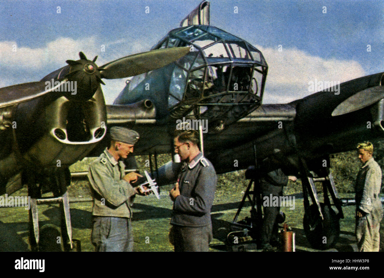 Nahbereich Aufklärungsflugzeug Focke-Wulf FW 189.  (Original-Bildunterschrift auf Spanisch: Avion de Anerkennung einer Corta Distancia Stockfoto