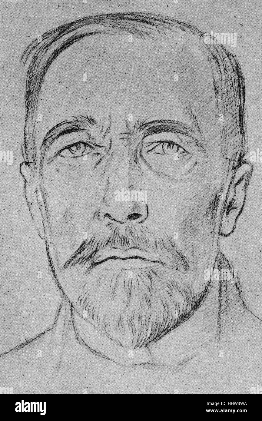 Joseph Conrad - Polen geborenen englischen Schriftsteller: 3. Dezember 1857 – 3. August 1924.  Nach einer Radierung von William Rothenstein: 29 Stockfoto